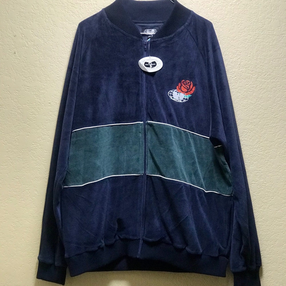 Vntg Wu Tang Wu Wear Track Jacket Blue Green Mens